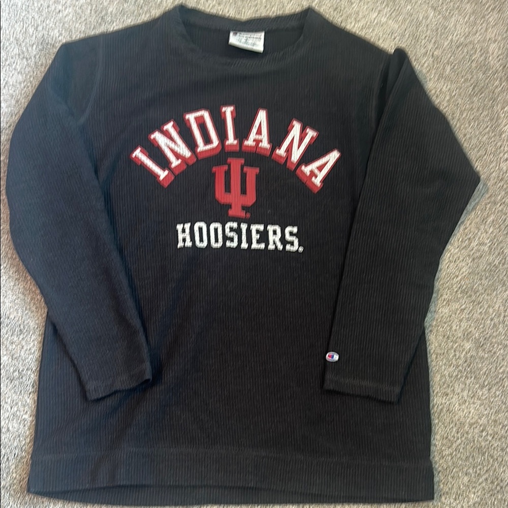 Indiana Hoosiers Black Ribbed Long Sleeve Shirt